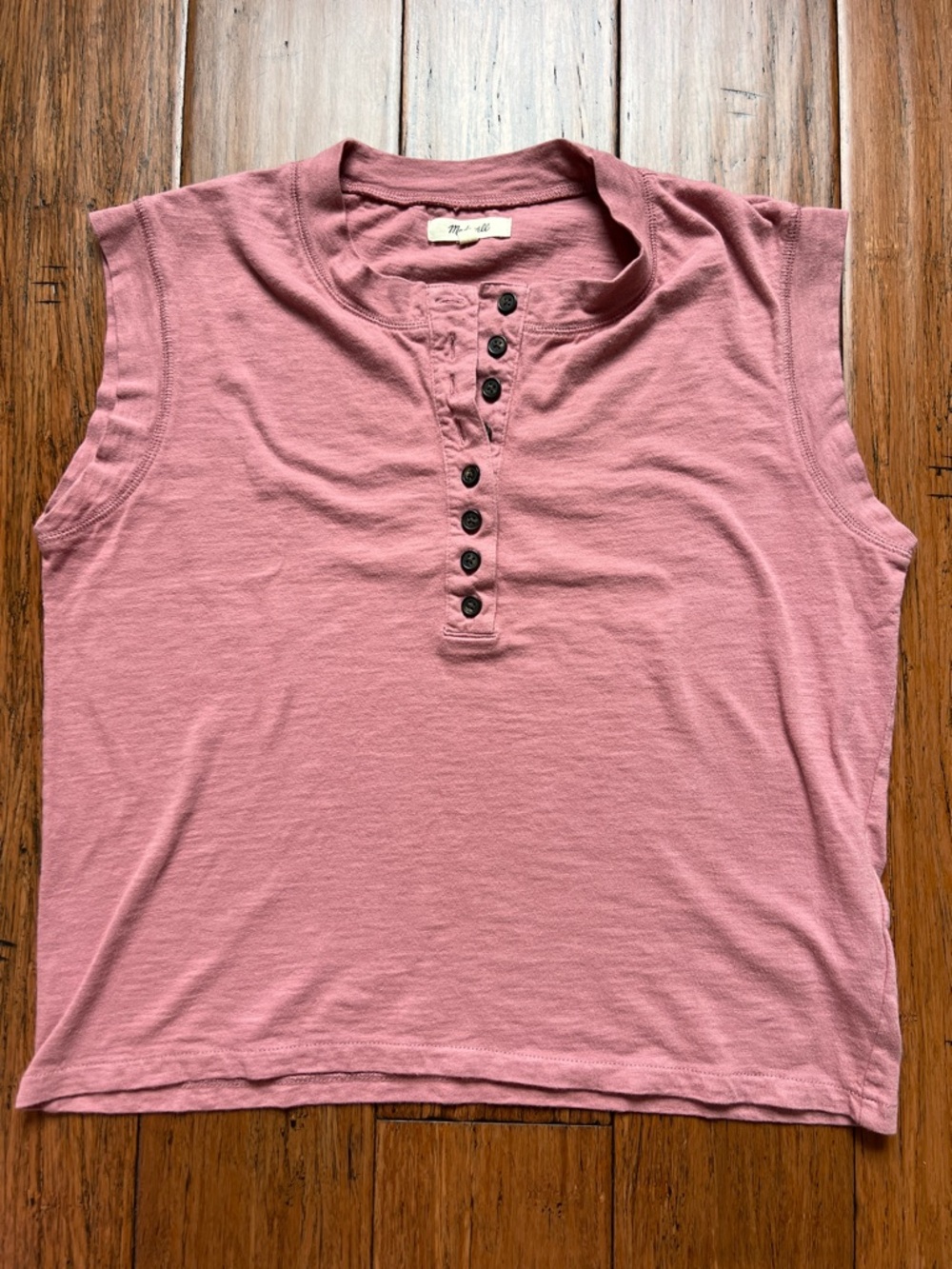 Madewell Women’s Henley Tank Top Mauve Sz. XS